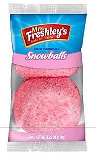 Mrs. Freshley's Snowball Snack Cake 2-packs | 8 Count (16 Pieces) - Specialty Snack by Mrs. Freshley's