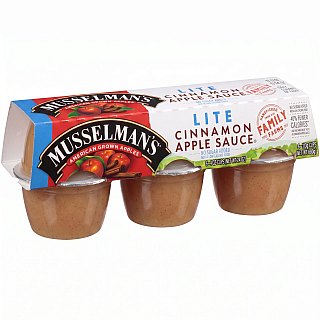 Musselman's Applesauce Cups | 1 Pack (6 Lite Cinnamon Cups) 4 oz - Specialty Snack by Musselman's