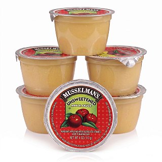 Musselman's Applesauce Cups | 6 x Unsweetened Applesauce Cups 4 oz - Specialty Snack by Musselman's