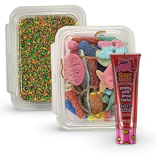 Nerds Cluster Candy Making Kit, 1 lb Swedish Candy + Baby Nerds + Strawberry Sour Ooze - Specialty Snack by TRIBECA CURATIONS