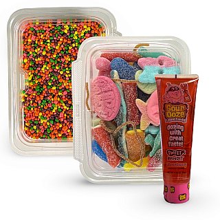Nerds Cluster Candy Making Kit, 1 lb Swedish Candy + Regular Nerds + Strawberry Sour Ooze - Specialty Snack by TRIBECA CURATIONS