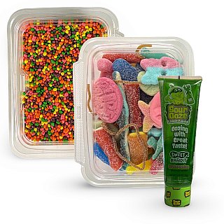 Nerds Cluster Candy Making Kit, 1 lb Swedish Candy + Regular Nerds + Watermelon Sour Ooze - Specialty Snack by TRIBECA CURATIONS