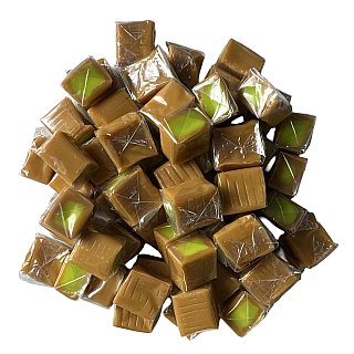 Nostalgic Limited Batch Apple Milk Caramel Candy Squares, 1 Lb. - Specialty Snack by Carlotta's Bakery