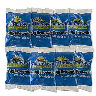 Nostalgic Whole Grain School Mini Loaf Cakes – 8 Pack | Muffintown- Fudge Brownie - Specialty Snack by Tribeca Curations