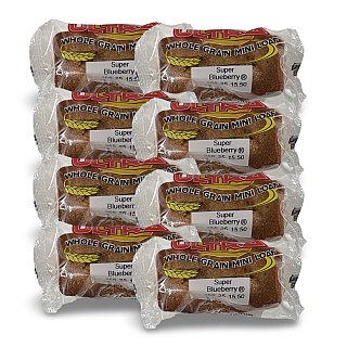Nostalgic Whole Grain School Mini Loaf Cakes – 8 Pack | Ultra Blueberry Loaf Cakes - Specialty Snack by Tribeca Curations