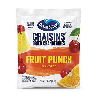 Ocean Spray Craisins Individual To-Go Packs, 20 Ct - Fruit Punch - Specialty Snack by Ocean Spray