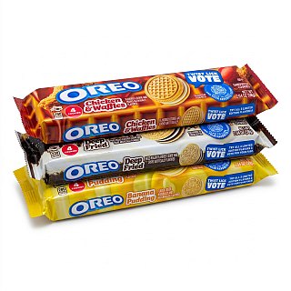 OREO Limited Edition Cookies | 3 Flavor Variety (Deep Fried, Chicken & Waffles, Banana Pudding) - Specialty Snack by Oreo