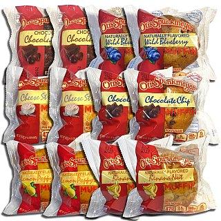 Otis Spunkmeyer Muffins 6 Flavor Variety: Chocolate Chocolate Chip, Blueberry, Lemon, Chocolate Chip, Cheese Streusel, Banana | 12 Pack - Specialty Snack by Otis Spunkmeyer