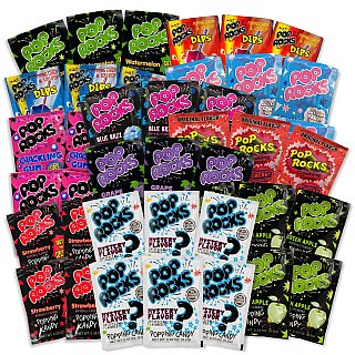 Pop Rocks Popping Candy, Gum & Dips 6 Pack Choose Flavor Cherry, Blue Razz, Cotton Candy & More - Specialty Snack by Pop Rocks