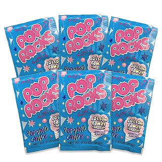 Pop Rocks Popping Candy, Gum & Dips 6 Pack | Cotton Candy - Specialty Snack by Poprocks