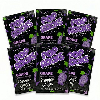 Pop Rocks Popping Candy, Gum & Dips 6 Pack | Grape - Specialty Snack by Poprocks
