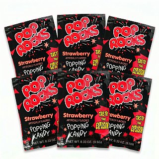 Pop Rocks Popping Candy, Gum & Dips 6 Pack | Strawberry - Specialty Snack by Poprocks