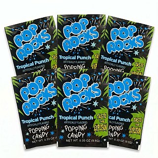 Pop Rocks Popping Candy, Gum & Dips 6 Pack | Tropical Fruit Punch - Specialty Snack by Poprocks