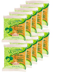 Prairie City Bakery Ooey Gooey Butter Cake Individually Wrapped 2 Ounce Snack Cakes Pack of 10 (Key Lime) - Specialty Snack by Prairie City Bakery