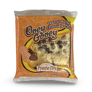 Prairie City Bakery Peanut Butter Chocolate Chip Ooey Gooey Butter Cakes Pack of 10 - Specialty Snack by Prairie City Bakery
