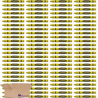 Premium Yellow Crayon Bulk Value Pack |  d Pack of 100 - Specialty Snack by Tribeca Curations