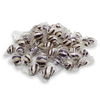 Purple & White Cylinder Shaped Grape Mint Candy Twists - 1 lbs. - Specialty Snack by Atkinson's