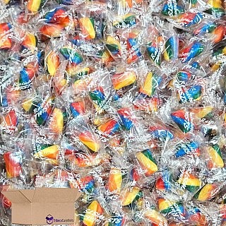 Rainbow Cylinder Mint Candy Twists, 1 Lb. - Specialty Snack by Tribeca Curations