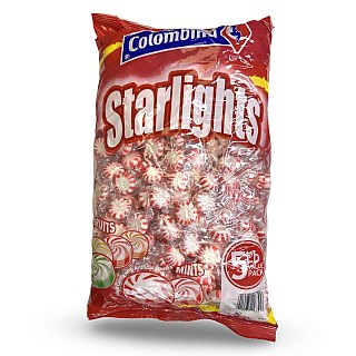Red Starlights Peppermint Mints Candy, Bulk 5 lb Bag - Specialty Snack by Colombina