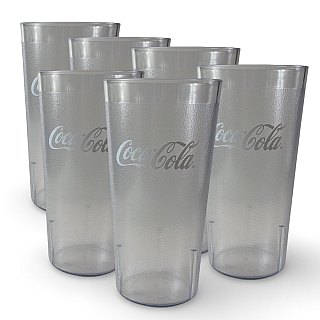 Retro Casual Restaurant Tumblers – 6 Pack | Cola, 32 Ounce - Specialty Snack by Cambro
