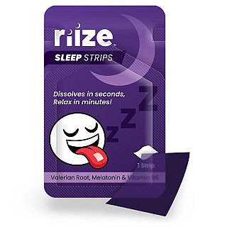 Riize Sleep Quick Dissolving Strips, Supplement With Valerian Root, Melatonin & Vitamin B6, 3 Per Pack - Specialty Snack by Riize
