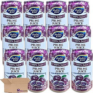 Ruby Kist 100% Prune Juice Value Pack   | 7.2 Fl Oz Can | Pack of 12 - Specialty Snack by Ruby Kist