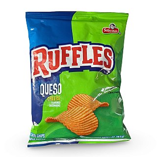 Ruffles Queso Flavors Potato Chips With Ridges, 1 Oz, 10 Packs - Specialty Snack by Ruffles