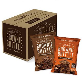 Sheila G's Brownie Brittle 1oz Variety - Salted Caramel / Chocolate Chip | 20 Ct - Specialty Snack by Brownie Brittle