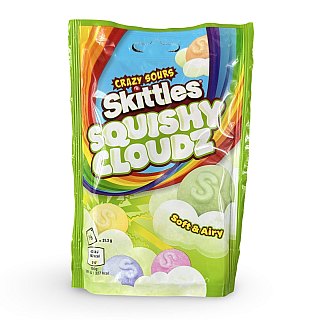 Skittles UK Imports, Squishy Clouds, Soft and Airy, Crazy Sours 94 gm bag - Specialty Snack by Skittles