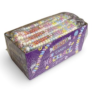 Smarties Candy Necklaces Individually Wrapped, Fruit Flavored Bulk Candy on Stretch String, 24 Count - Specialty Snack by Smarties