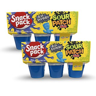 Snack Pack Special Edition Pudding Cups 12 Pack | Sour Patch Kids Blue Raspberry - Specialty Snack by Snack Pack