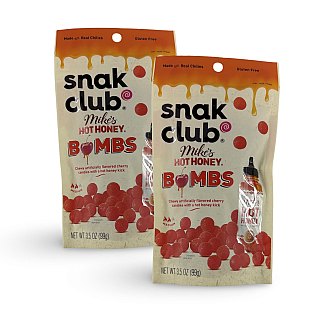 Snak Club Mike’s Hot Honey Flavored Candy – Cherry Bombs | 2 Pack - Specialty Snack by Mike's Hot Honey