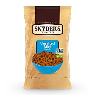 Snyder's of Hanover Mini-Unsalted Pretzels, 12 oz Bag - Specialty Snack by Snyder's of Hanover