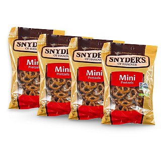 Snyder's of Hanover Pretzels – 3.5 oz Bags, 4 Pack | Mini Pretzels - Specialty Snack by Snyder's of Hanover