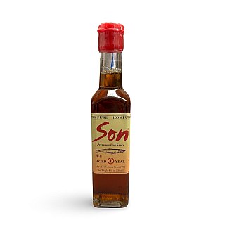 Son Fish Sauce, First-Press Vietnamese Fish Sauce 250 mL | 100% Anchovy + Sea Salt, No Additives | Naturally Fermented for Deep Umami | Clean-Label V - Specialty Snack by Son