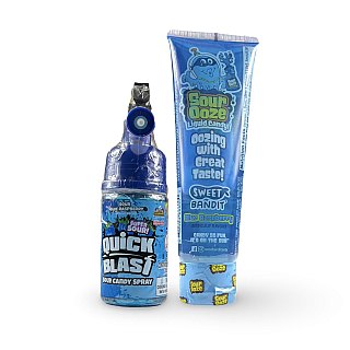 Sour Candy 2-Pack Variety | Build Your Own Assortment, Blue Raspberry Quick Blast and Sour Ooze - Specialty Snack by Tribeca Curations