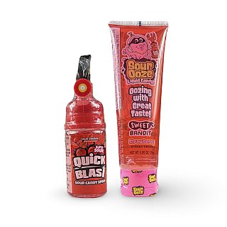 Sour Candy 2-Pack Variety | Build Your Own Assortment, Strawberry and Cherry  Quick Blast and Sour Ooze - Specialty Snack by Tribeca Curations
