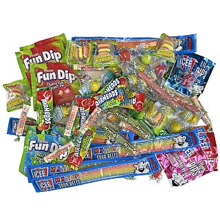 Sour Candy Variety Sampler Pack V2 | Lemonhead, efrutti, Icee, Fun Dip, Smarties and Airheads, 70 Total - Specialty Snack by Icee