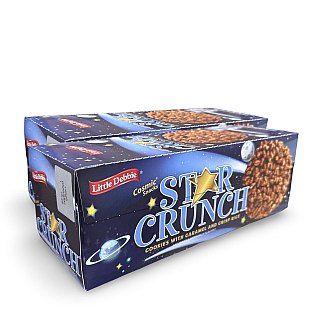 Star Crunch Fudge Coated Cookies with Caramel & Crisp Rice Value Pack | Mega Sized 3 Oz Each || 24 Count - Specialty Snack by Little Debbie