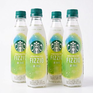 Starbucks Fizzio Korean Import Sparkling Drinks, 4 Pack | Cool Lime - Specialty Snack by Starbucks