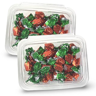 Strawberry Filled Nostalgic Grandma Candy | Classic Fruity Liquid Center Treats | 2 Bulk 8 Oz Tubs (1 Lb Total) - Specialty Snack by Grandma's Cookies