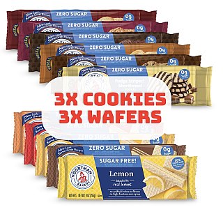 Voortman Sugar Free Cookies & Wafers Variety Surprise Pack – 3 Unique Cookies & 3 Unique Wafers | 6 Pack Rotating Flavors - Specialty Snack by Tribeca Curations