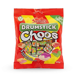 Swizzels Choos UK Imported Candy | Choos Drumstick 150g Bag - Specialty Snack by Squashies