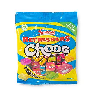 Swizzels Choos UK Imported Candy | Choos Refreshers 150g Bag - Specialty Snack by Squashies