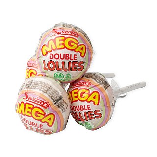 Swizzels MEGA Double Lollies UK Imported Candy | Nostalgic & Long Lasting 32g, 4 Pack - Specialty Snack by Squashies