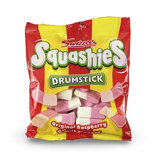 Swizzels Squashies Drumstick Imported Candy – 100 g Bag | Raspberry & Milk - Specialty Snack by Squashies