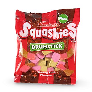 Swizzels Squashies Drumstick Imported Candy – 100 g Bag | Cherry Cola - Specialty Snack by Swizzles