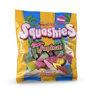 Swizzels Squashies Imported Candy – 100 g Bag | Tropical - Specialty Snack by Squashies