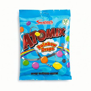 Swizzels UK Imported Candy | Atomix Rainbow Drops 110g Bag - Specialty Snack by Swizzles