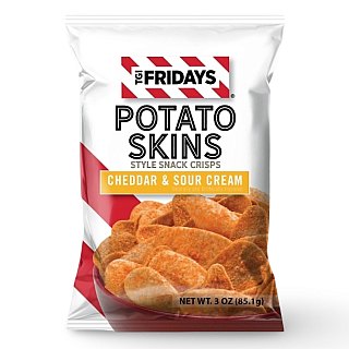 TGI Fridays, Potato Skins Snack Chips, Cheddar & Sour Cream, 3.0 oz. (6 Count) - Specialty Snack by TGI Friday's